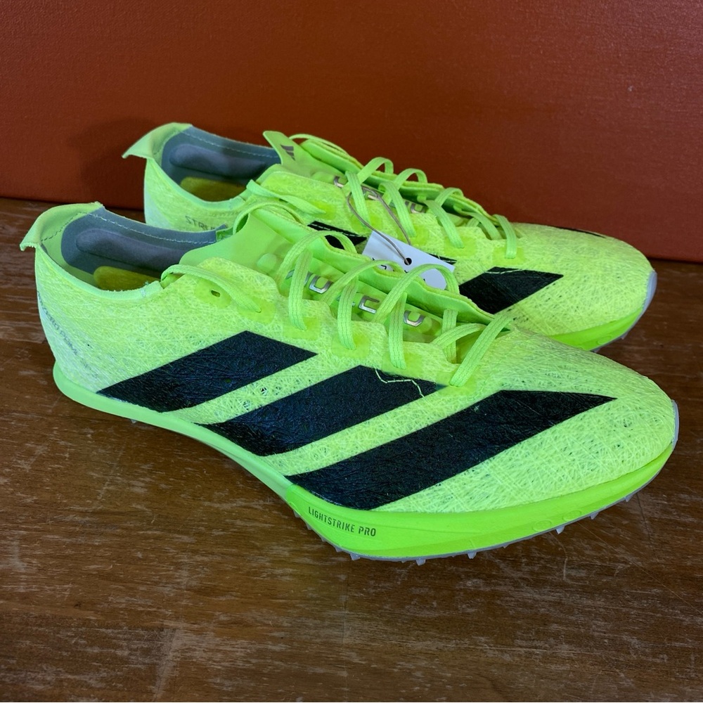 Adidas Adizero Prime SP 3 Strung Lucid Green Neon Track Cleats $130 - Size 7.5